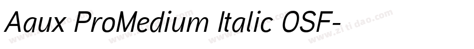 Aaux ProMedium Italic OSF字体转换